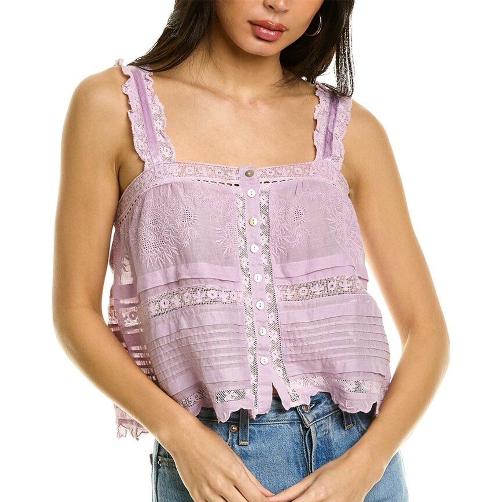 Love Shack Fancy Sully Top in wisteria